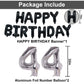 Naninuneno 44Th Black Silver Birthday Party Decorations For Men Women, Happy 44 Birthday Party Supplies With Black Happy Birthda