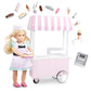 Lori Mini Doll & Ice Cream Cart - Brown, Small, Plastic, Model LO31184Z - Includes Ice Cream Scoops & Accessories for 6-inch Dolls