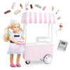 Lori Mini Doll & Ice Cream Cart - Brown, Small, Plastic, Model LO31184Z - Includes Ice Cream Scoops & Accessories for 6-inch Dolls
