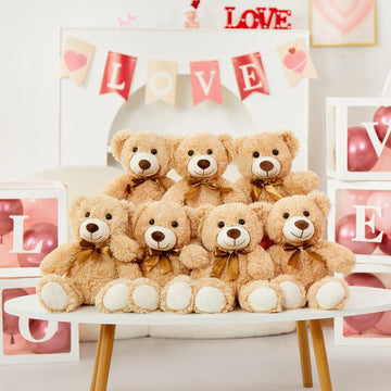 Maogolan Bulk Teddy Bear Baby Shower, 12 Packs Small Teddy Bear Stuffed Animals In Bulk,13.5 '' Small Stuffed Bears Plush For We