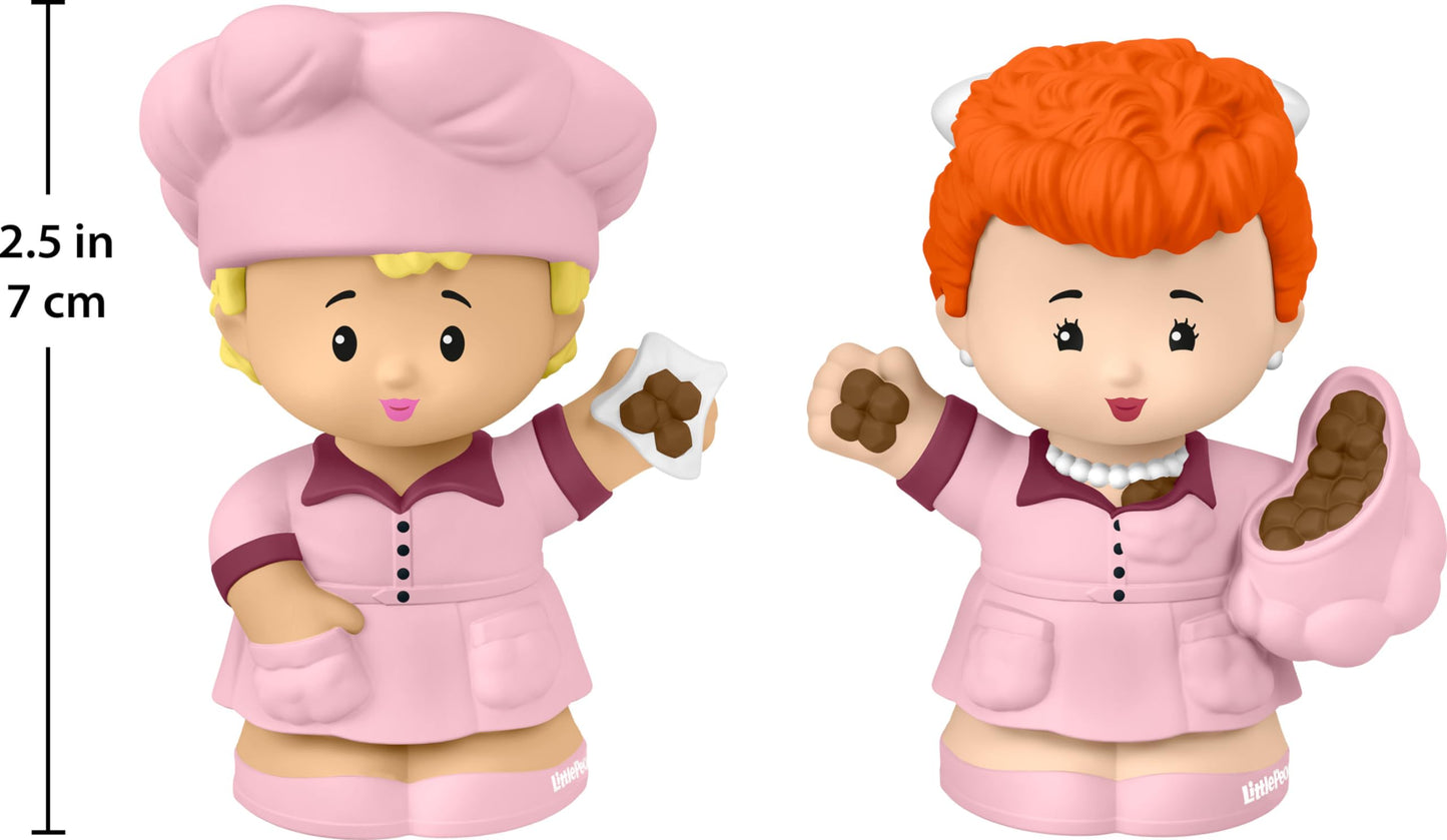 Little People Collector I Love Lucy Tv Show Special Edition Set For Adults & Fans, Lucy & Ethel Figures In A Display Box