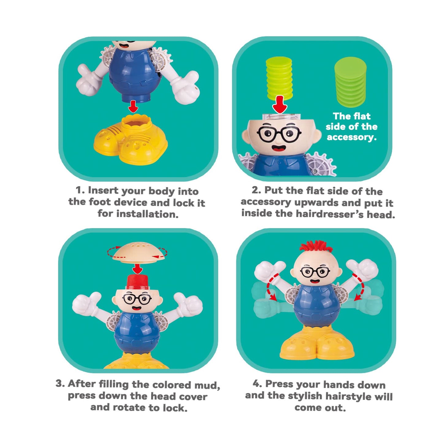 HASAYAQI Cuts Stylist Hair Salon Tools Playset,Playdough Sets for Kids Ages 4-8 Pretend Play Toys Sets for Kids Ages 2-4 Gift fo