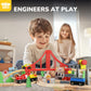 Toy Life Train Set 80Pcs Wooden Train Set With Crane, Wooden Train Tracks Toy Train Set For Toddlers 3 4 5, Wooden Toys Toddler