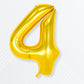 Flyloons 4 Number Foil Balloon Gold 16 Inch Size For Baby Kids Boys Girls Happy Birthday Decoration Items 4Th Year Number Balloo