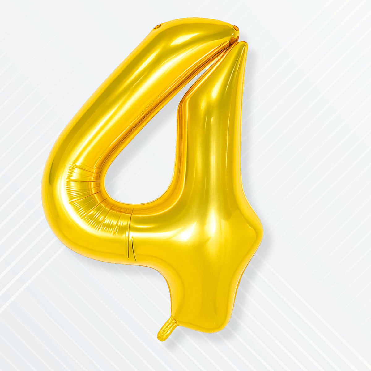 Flyloons 4 Number Foil Balloon Gold 16 Inch Size For Baby Kids Boys Girls Happy Birthday Decoration Items 4Th Year Number Balloo
