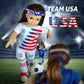 Wondoll 18-Inch-Doll-Clothes And Accessories - Wondoll World Cup Team Usa 18'' Soccer Uniform Outfits Includes Headband,Shirt,Shorts, Socks,Shoes And Football
