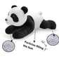Hideekoog Stuffed Animal for Kids 12 inch Realistic Animal Plush Toy Lying Down Posture Animals Plush for Boys Girls mature-themed Birthday Hug Teaching(L-Panda)