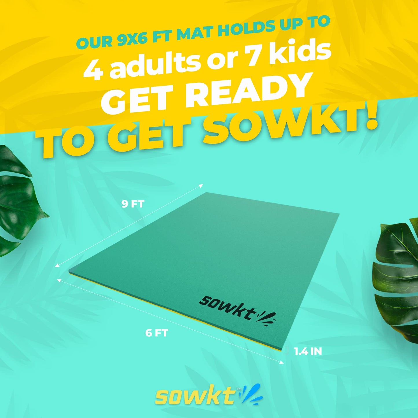 SOWKT Lily Pad Floating Mat (9x6 ft) - Made in USA - enhanced Floating Water Mat for The Lake and Boating - Giant Floating Water Pad for Lakes | Lilly Pad Floating Water Dock