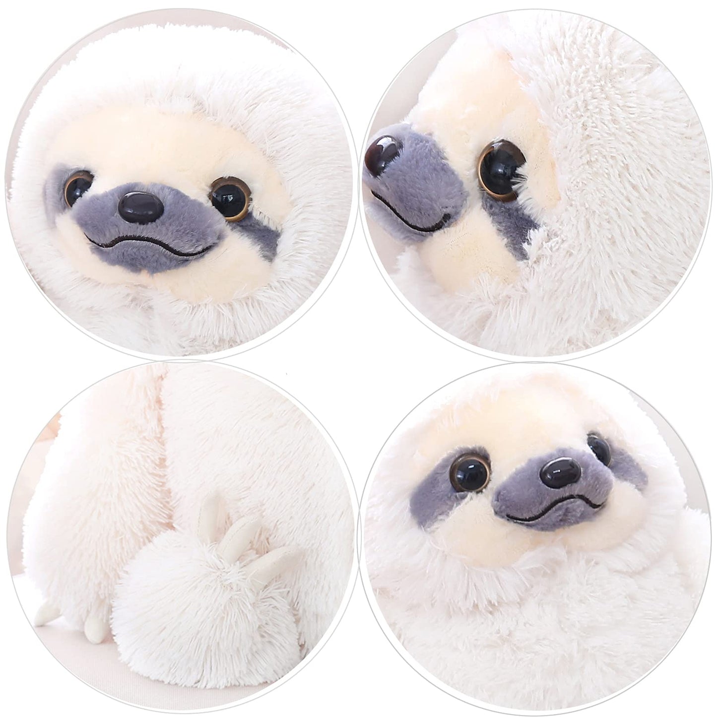 Winsterch Cute Sloth Stuffed Animal Toy,Small Plush Sloth Tedy Bear Stuffed Animal Toys For Kids Birthday Gift Baby Doll (Ivory,15.7 Inches)