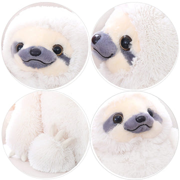 Winsterch Cute Sloth Stuffed Animal Toy,Small Plush Sloth Tedy Bear Stuffed Animal Toys For Kids Birthday Gift Baby Doll (Ivory,15.7 Inches)