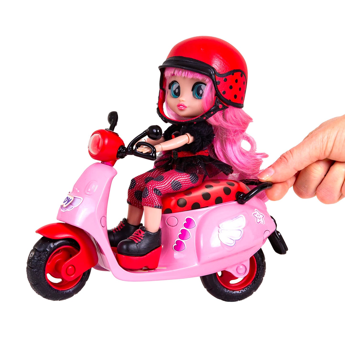 Cry Babies BFF Scooter - 7.8 Inch Multicolor Doll for Girls & Boys Ages 5+ - Model 911123, Plastic Material