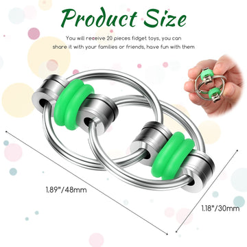 Skylety 10 Pcs Fidget Toy Bulk Bike Chain Key Ring Fidget Flippy Chain Toys For Adhd Stress Relief Finger Toys Flippy Key For Adults And Teens