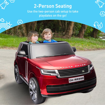 24V Officially Licensed Land Rover Ride On Car, Towallmark 2-Seater W/Parent Remote Control, 3 Speeds, Wireless Music, Spring Su