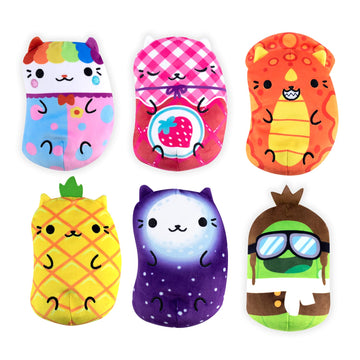 Cats Vs Pickles - Mystery Bags - Chonks - 6Pk Set B - Gold Wave - Bean Filled Plushies! Great For Stocking Stuffers, Advent Calendars, For Kids, Boys, & Girls.