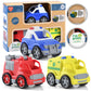 PLAY Eco-Friendly 3 in 1 Emergency Vehicle Toy Set, [USDA Certified] No BPA/Phthalate/PVC, Recycled Bioplastic Rescue Vehicle wi