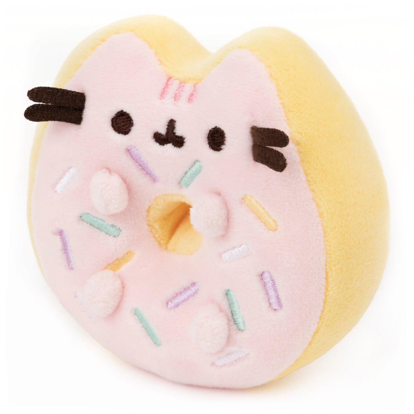 Gund Sprinkle Donut Pusheen Plush - Stretchy Fabric, 4", Pastel Pink & Mint, Model 6061028, Soft Stuffed Animal for Ages 8+
