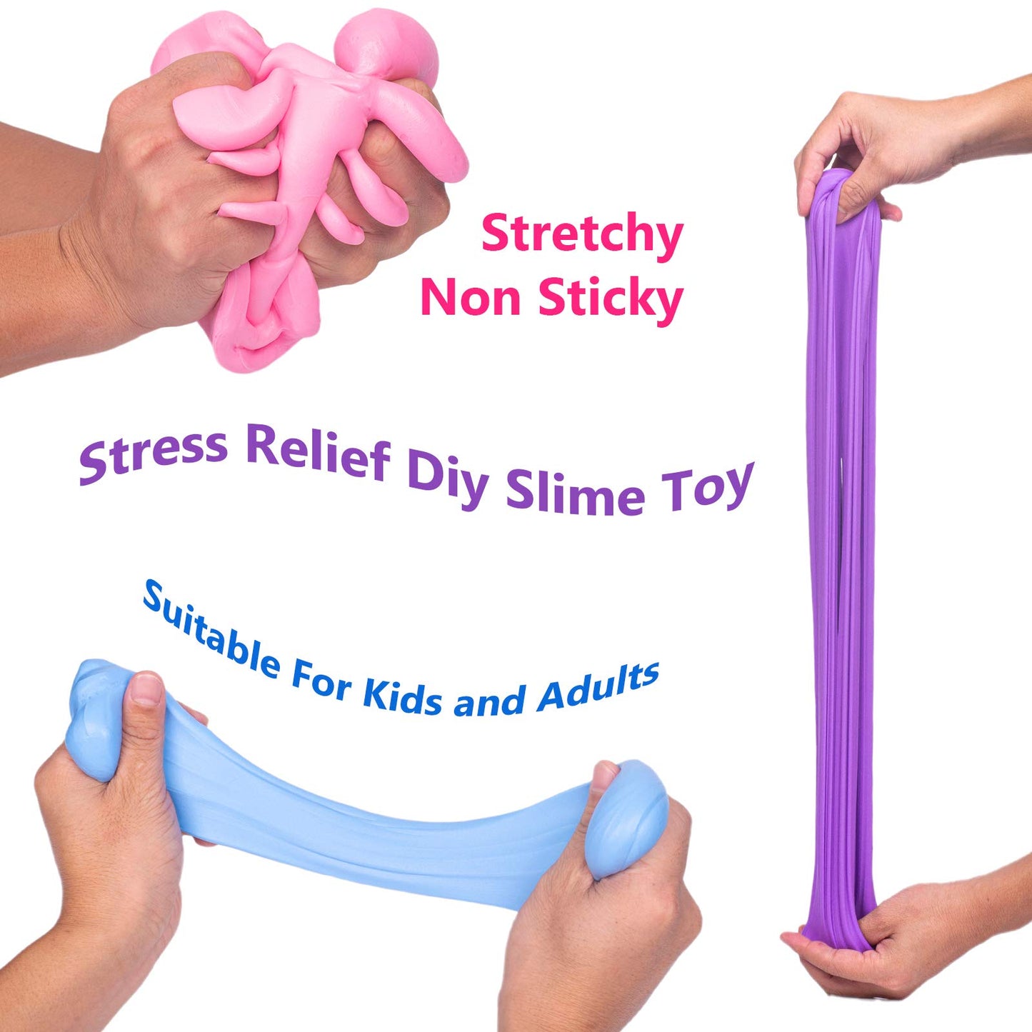 WUHUANIU 9 Pack Scented Butter Slime Kit Ideal Slimes Bulk for Kids Super Soft and Non Sticky DIY Slime Surprise Toy with Charm Unicorn Cherry Ice Cream Cake Watermelon Latte and More