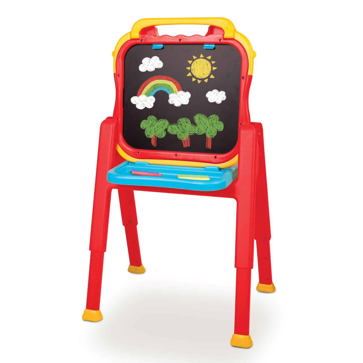 Crayola Triple-The-Fun Art Easel, Toddler Easel, Chalk Board, Magnetic Easel, Painting Set, Art Set, Arts & Crafts Kit, Gifts fo