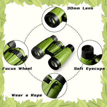 Halloscume 24 Pcs Safari Party Favors Include Binoculars Toy Explorer Party Hats Bulk Jungle Costume Gifts