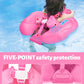 Laycol Baby Swimming Float Inflatable Baby Pool Float Ring With Sun Protection Canopy,Add Tail No Flip Over For Age Of 3-36 Months (Pink, S)
