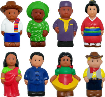 Get Ready Kids Around The World Figures, Set Of 8, 5', Multicolor (621)