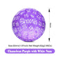 Glitter Purple D100 Dice DNDND 100 Sided Die with Translucent Pouch for Dungeons and Dragons(Chameleon Purple with White Number)