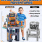 Lehoo Castle Kids Tool Bench, 32.5" Tall, Orange, Plastic, Model TT-006, Toddler Tool Set with Electric Drill, Pretend Play Toys for Ages 3-5