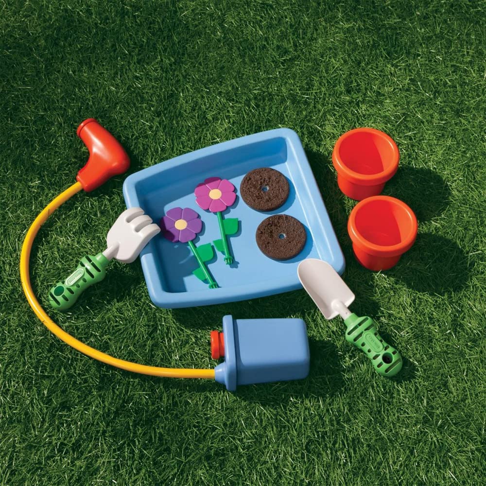 Little Tikes 2-in-1 Garden Cart & Wheelbarrow, Small, Plastic, Multicolor, Model 620102