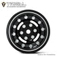 Treal 1.0 Beadlock Wheels Deep Dish Rims (4P) For Scx24 Ax24 Fcx24 Trx4M 1/24 1/18 Crawler Car-Type F(Black)
