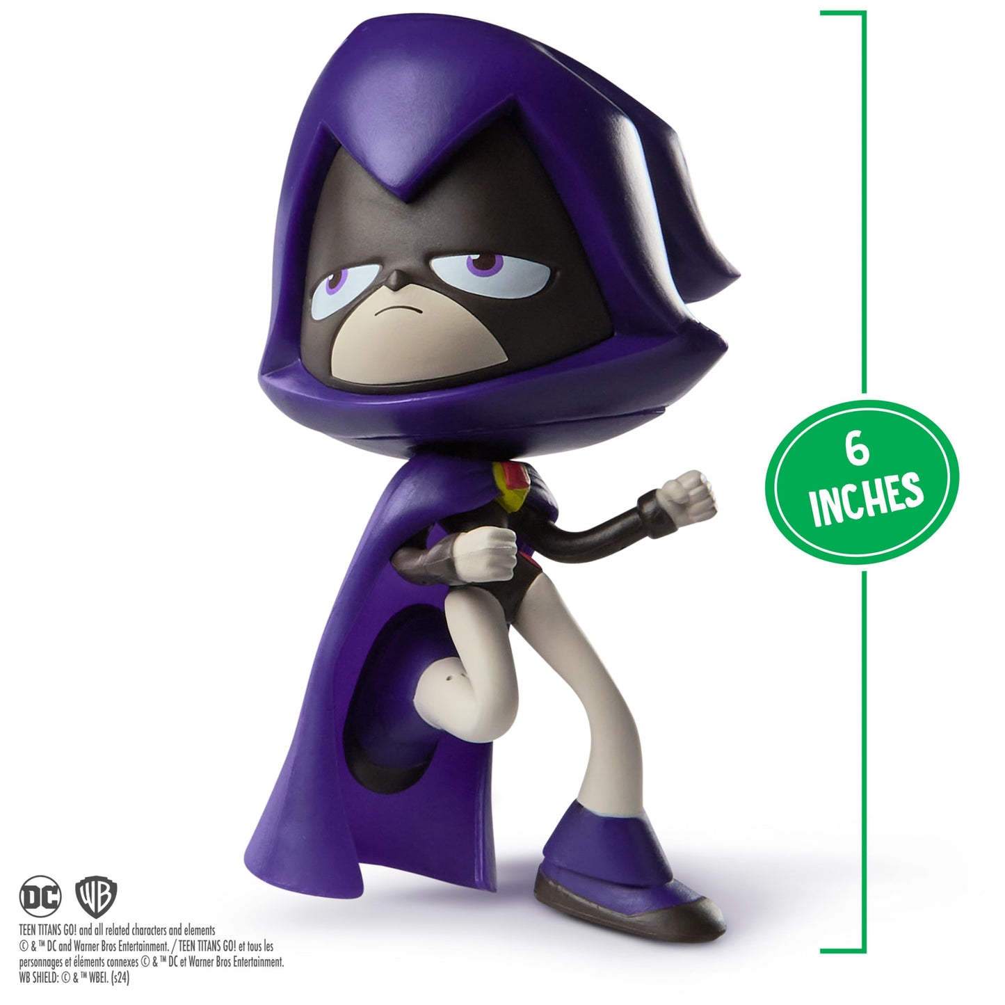 DC Comics Teen Titans Go! Raven Twisty Titans Flexible Action Figure, Kids Toys for Boys and Girls Ages 4 and Up