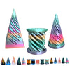 3 Packs Impossible Cone,Spiral Cone Fidget Toy Impossible Pyramid Passthrough Toy,3D Printed Spiral Cone Fidget Toy (Rainbow)