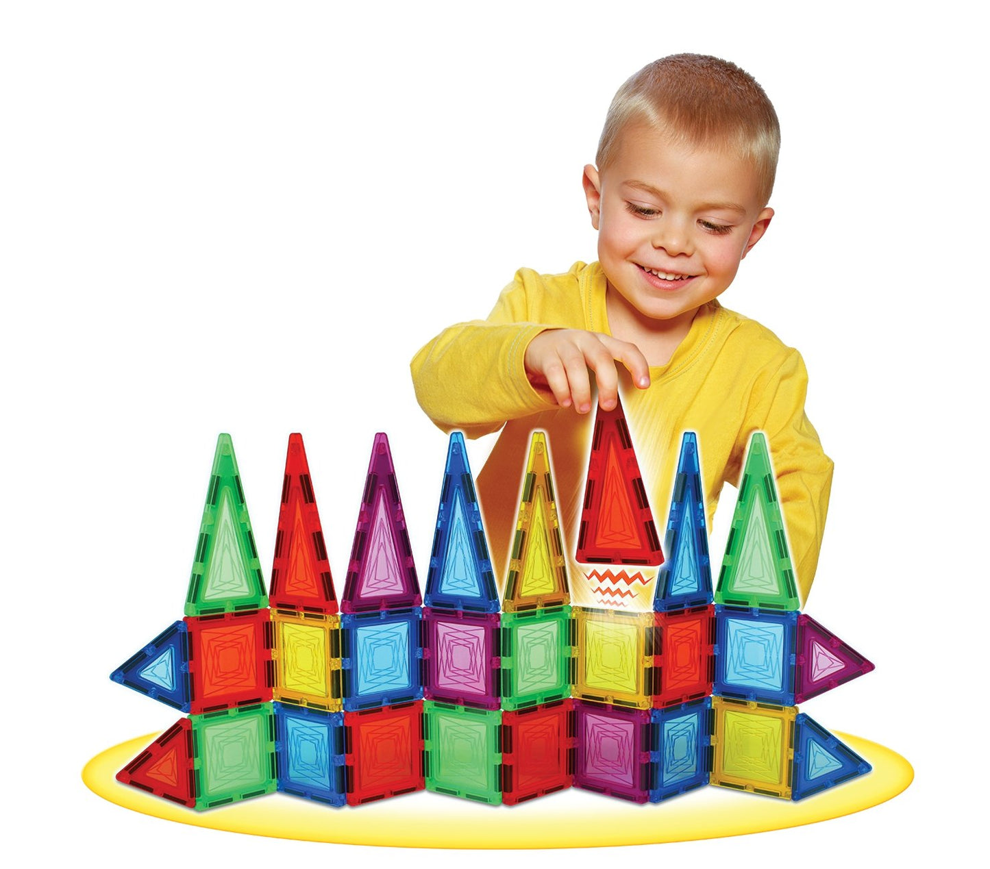 Magsnaps Magnetic Construction Set With 48 Pieces, Stem Learning Toy