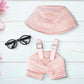 Clothes for Labubu(NO Doll) - Hat & Overalls Set for Labubu for LABUBU 17CM Dolls  Handcrafted Crochet Clothes Set  enhanced Fashion Cute Outfit for Dress Up  Play & Collector Display (Pink)