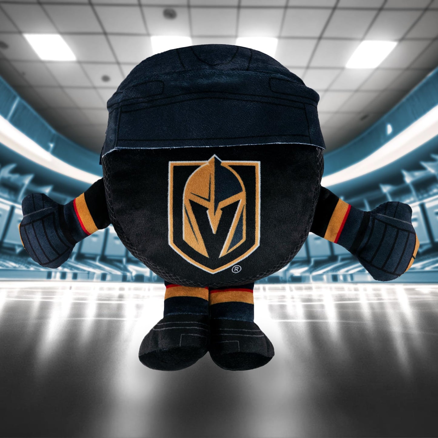 Bleacher Creatures Vegas Golden Knights 8'' Nhl Kuricha Hockey Puck Sitting Plush - Soft Chibi Inspired Plush