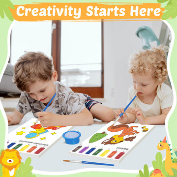 Feredo Kids Kids Watercolor Drawing Paint Set: 2 Pack Coloring Painting Book For Age 4 5 7 8,Arts And Crafts Activities Christma