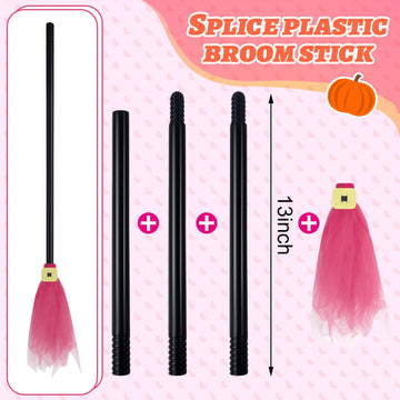 Panitay Halloween Witch Costume For Toddler Girls Includes Pink Tutu Hat Broom And Socks