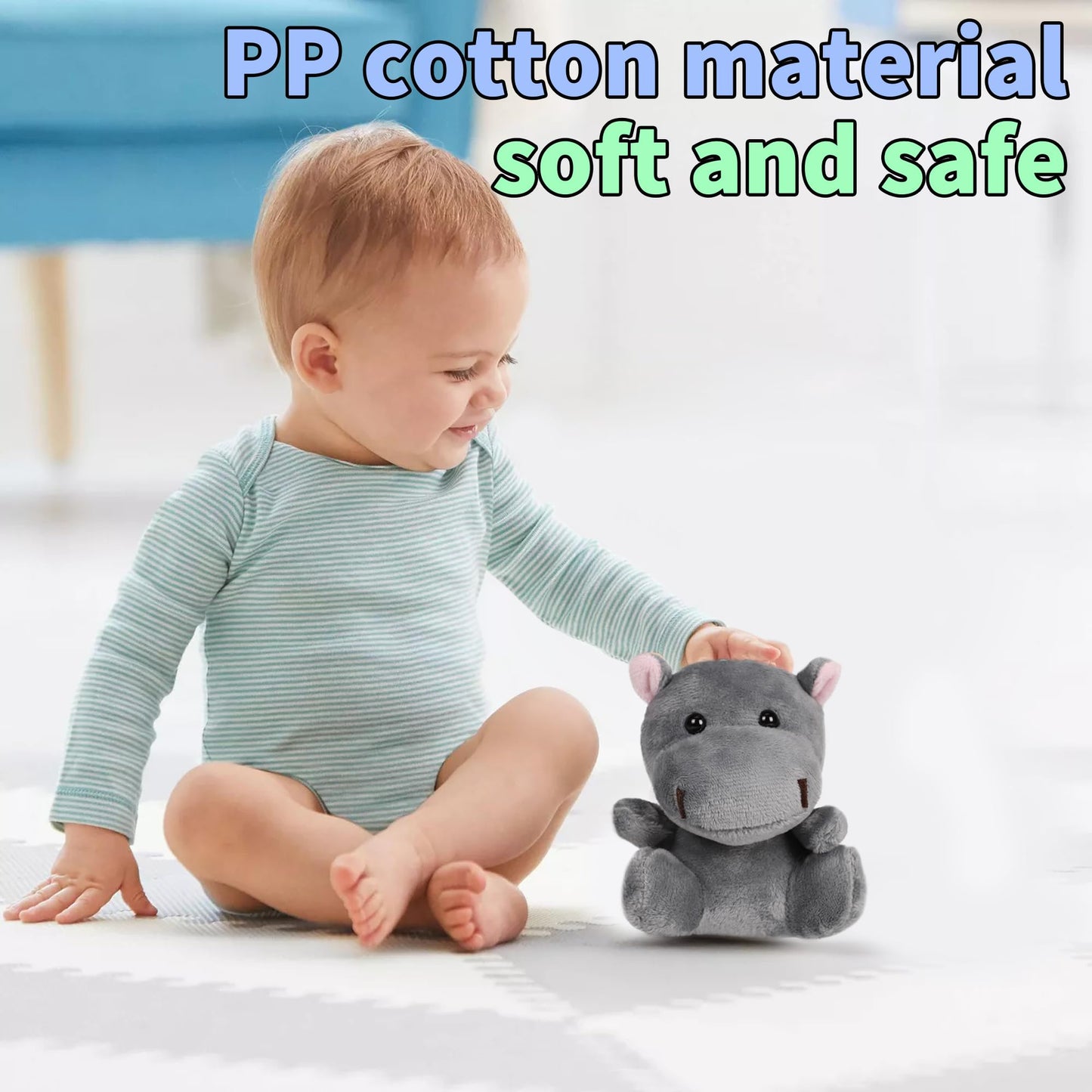 Spoilu Small Stuffed Animals Bulk, 24 Pieces Cute Plushies, 4.5 Inch Mini Forest Animal Plush Toys, Party Favors, Stocking Stuff