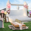 WARSUN Inflatable White Bounce House 13x12x10FT with Blower All PVC Bouncy House Castle with Large Jumping Area & D-Rings Decora