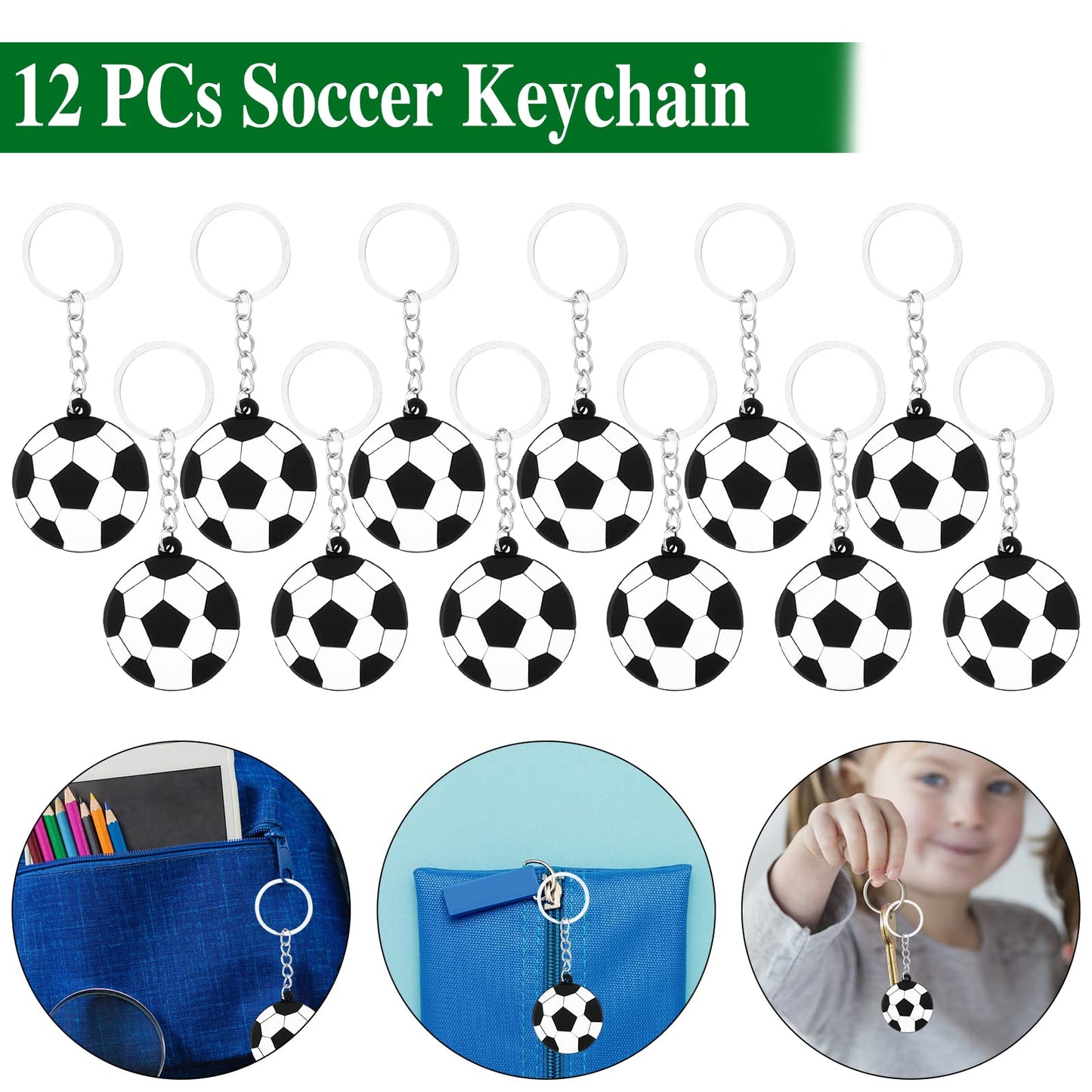 DoYoDoYa Soccer Party Favors Set 96Pcs - Slap Bracelet, Keychain, Tattoos, Toy Whistle - Sports Party Favors for Kids Boys