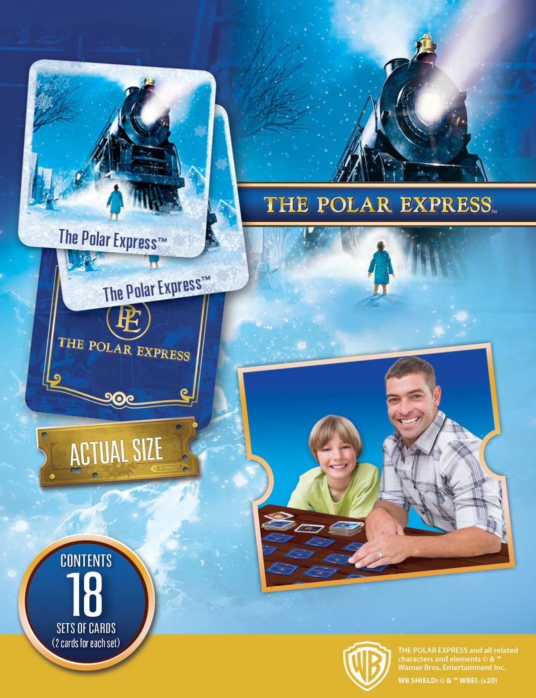 Masterpieces Kids Games - The Polar Express Matching Game - Game For Kids And Family - Laugh And Learn
