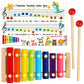Looikoos Xylophone For Kids Wood Xylophone With 2 Mallets Educational& Preschool Learning Baby Percussion Wooden Musical Instruments Toys For Boys And Girls