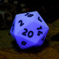 KSNDie Large D20 LED Dice, 86mm White DND Dice, 20 Sided Dice Color Changing Light Polyhedral Dice D&D for MTG Dungeons and Drag