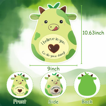 Leyoha Avocado Cow Emotional Support Plush- 11Inch Adorable Cow Stuffed Animal For Anxiety Comfort And Relaxation, Cute Avocado
