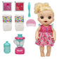 Baby Alive Magical Mixer Doll - Strawberry Shake, 13" Blonde Hair, Pink, E6943, Includes Blender Accessories, Drinks, Wets, Eats