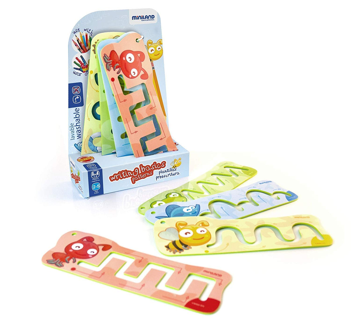Miniland Educational  PreWriting Basic Patterns Stencils