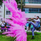 Gender Reveal Soccer Ball with Pink and Blue Powder