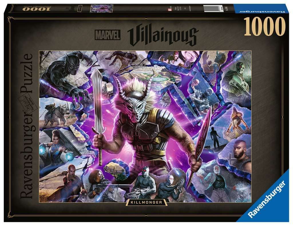 Ravensburger Marvel Villainous: Killmonger 1000 Piece Jigsaw Puzzle For Adults - 16906 - Every Piece Is Unique, Softclick Technology Means Pieces Fit Together Perfectly