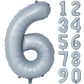 40 In Matte Gray Number Balloons Helium Foil Mylar Balloon Birthday Party Banquet Decoration 6