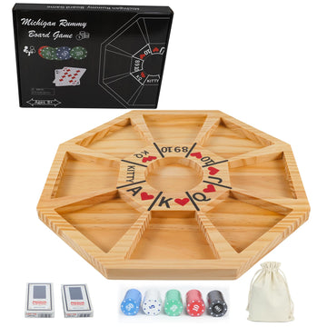 Jyquorp Michigan Rummy Board Game Deluxe Se Tperfect Blend Of A Royal Game Of Hearts Rummy Poker Wooden Tripoley Board Game Bett