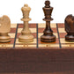 Wegiel Handmade Jowisz Professional Tournament Chess Set - Wooden 16 Inch Folding Board With Felt Base & Hand Carved Chess Pieces - Compartment Inside The Board To Store Each Piece